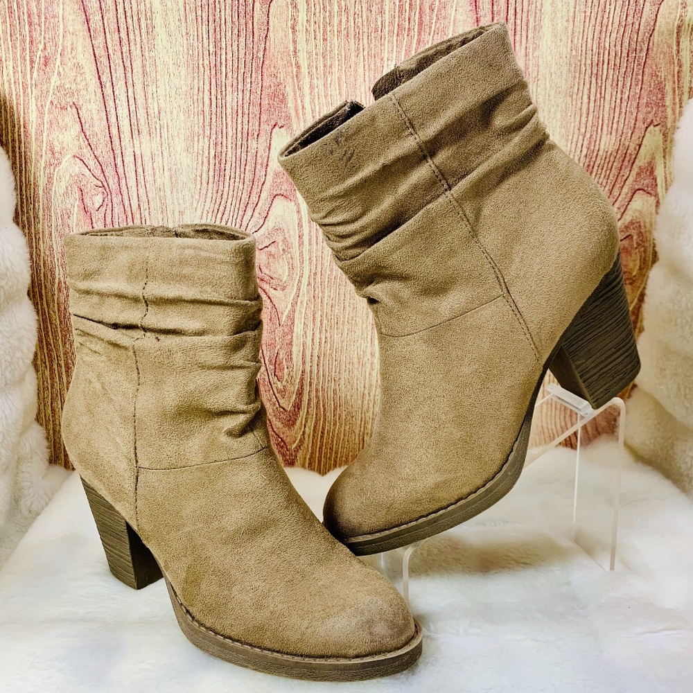 Tan Suede Booties